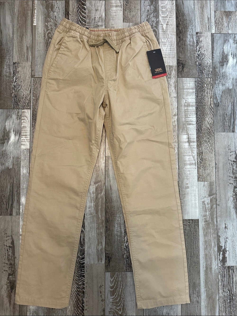 Vans Kids Tan Elastic-Waist Chino Pants